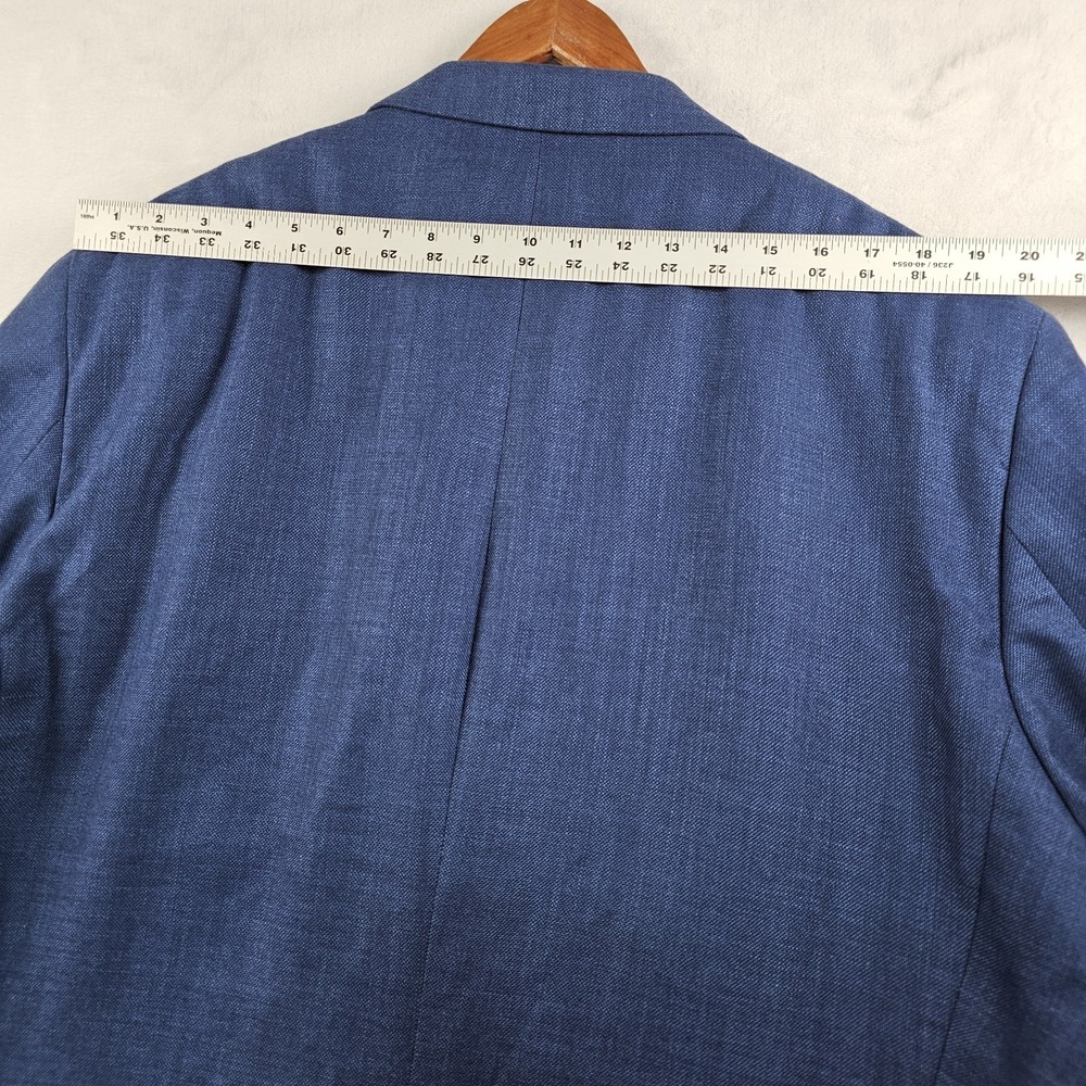 Ralph Lauren LRL Blazer Men's 52R Sport Coat Jacket Polyester Linen Blend Blue - Picture 11 of 12